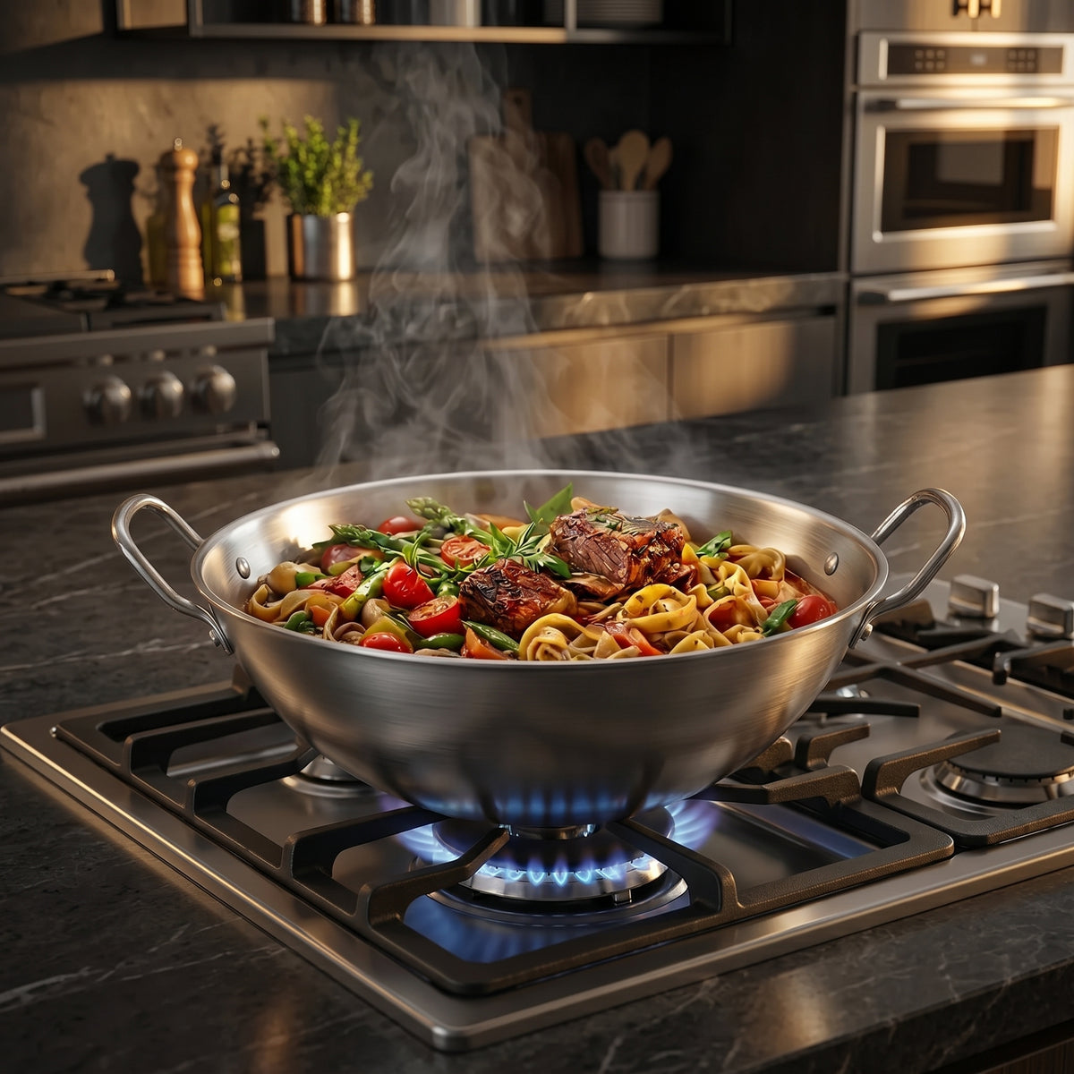 Wok | Acier inoxydable 18/10